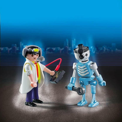 Introducing Playmobil Scientist and Robot with SKU 65684417, recommended for ages 4+