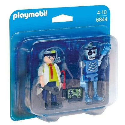 Introducing Playmobil Scientist and Robot with SKU 65684417, recommended for ages 4+