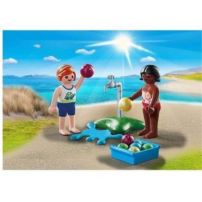 Introducing Playmobil Children with Water Balloons with SKU 657116623, recommended for ages 4+