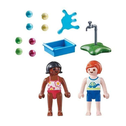Introducing Playmobil Children with Water Balloons with SKU 657116623, recommended for ages 4+