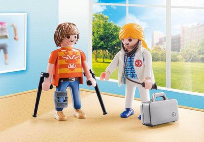 Introducing Playmobil Duo Pack Doctor and Patient with SKU 657007921, recommended for ages 4+