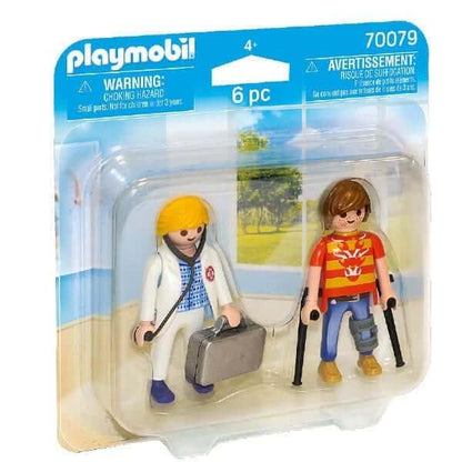 Introducing Playmobil Duo Pack Doctor and Patient with SKU 657007921, recommended for ages 4+