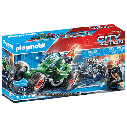 Introducing Playmobil Police Kart: Safe Thief Chase with SKU 657057721, recommended for ages 4+