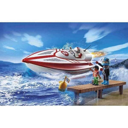Introducing Playmobil Speedboat with underwater motor with SKU 657074422 recommended for ages 4+