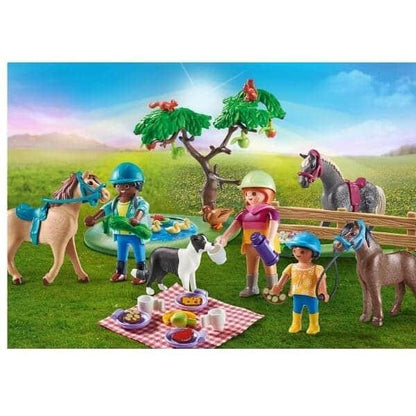 Introducing Playmobil Picnic with Horses with SKU 657123923, recommended for ages 4+