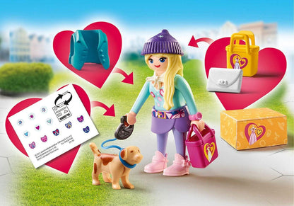 Introducing Playmobil Fashion Girl with Dog with SKU 657059521, recommended for ages 5+