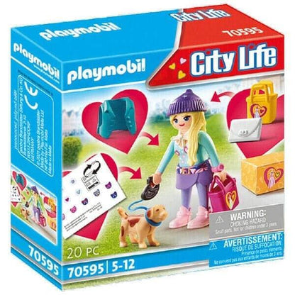 Introducing Playmobil Fashion Girl with Dog with SKU 657059521, recommended for ages 5+