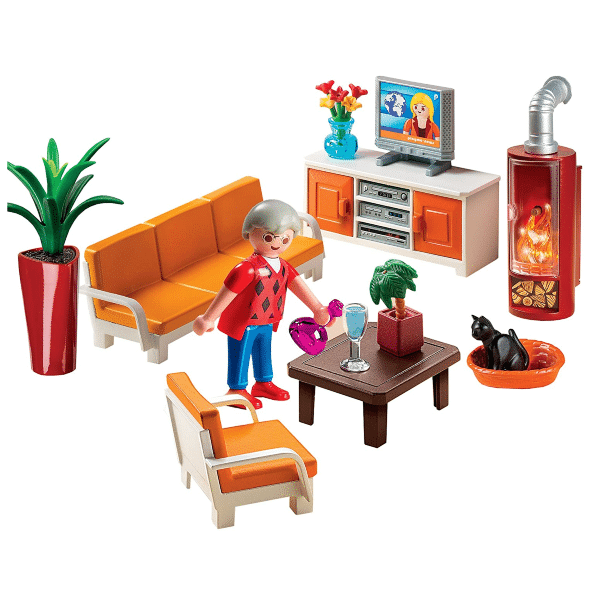 Apresentamos Playmobil Sala de Estar com Lareira com o SKU 65533213 recomendado para + 4 anos