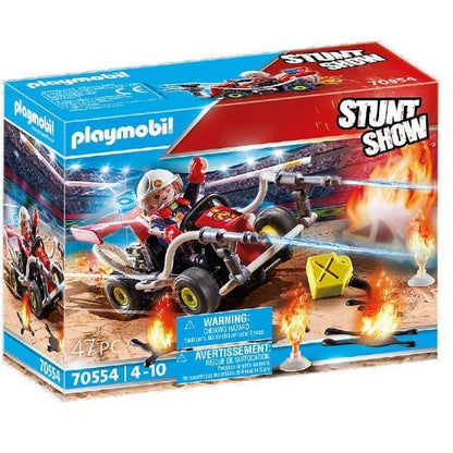 Introducing Playmobil Stuntshow Firefighter Kart with SKU 657055421, recommended for ages 4+