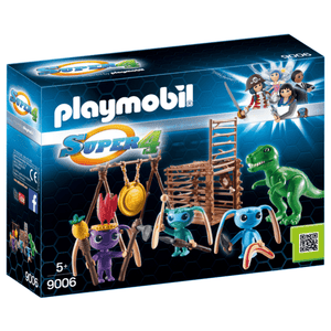 Playmobil Super 4 Guerreiros Alien com Armadilha T-Rex - Brincatoys