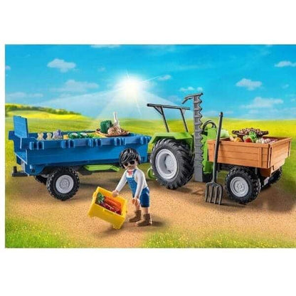Introducing Playmobil Tractor with Trailer with SKU 657124923, recommended for ages 4+