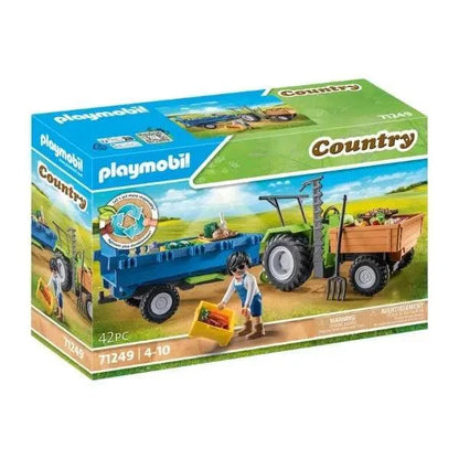 Introducing Playmobil Tractor with Trailer with SKU 657124923, recommended for ages 4+