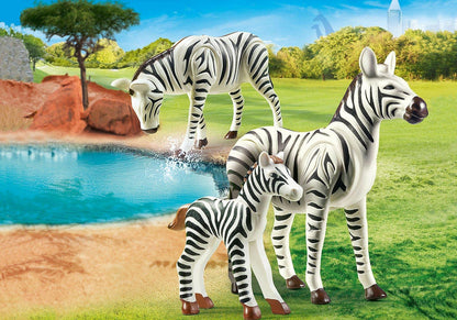 Introducing Playmobil Zebras with baby with SKU 657035621 recommended for ages 4+