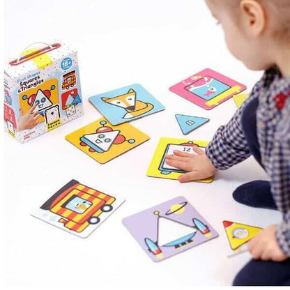 Introducing First Shapes Squares and Triangles with SKU 183366922 recommended for ages 12 months+