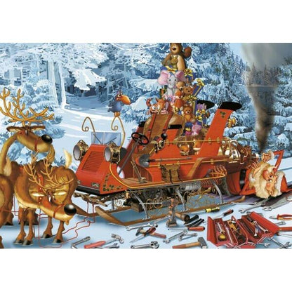 Introducing 1000 pc Sleigh Repair Puzzle with SKU 86556622 recommended for ages 12+