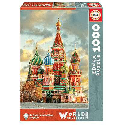 Puzzle 1000 peças -Catedral S. Basílio, Moscovo- - Brincatoys