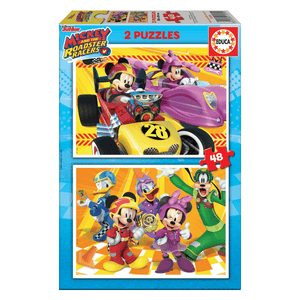 Puzzle 2x48 peças Mickey & Roadster Racer - Brincatoys