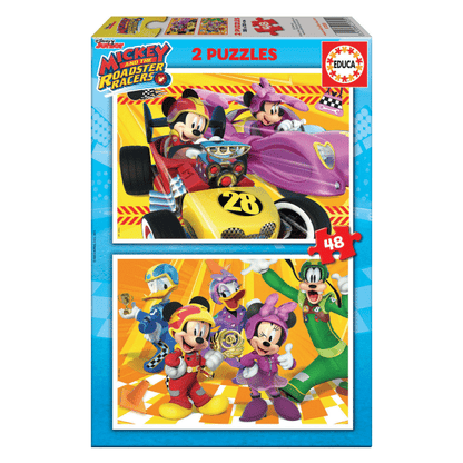 Puzzle 2x48 peças Mickey & Roadster Racer - Brincatoys