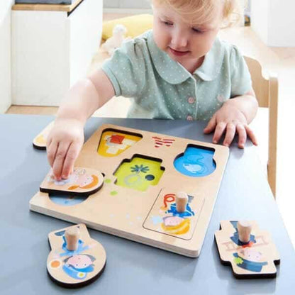 Introducing Peg Puzzle Professions with SKU 810458821 recommended for ages 12 months+