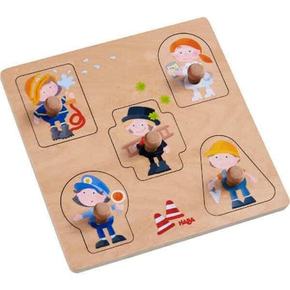 Introducing Peg Puzzle Professions with SKU 810458821 recommended for ages 12 months+