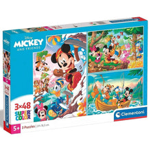 Apresentamos Puzzle Mickey e Amigos 3 x 48 peças com o SKU 552526624 recomendado para + 5 anos