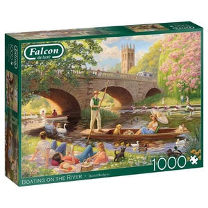Puzzle Falcon 1000 pçs - Boating on the River - Brincatoys