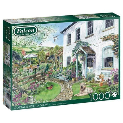 Introducing Falcon Puzzle 1000 pieces - Cottage with a View with SKU 81132623 recommended for ages 12+