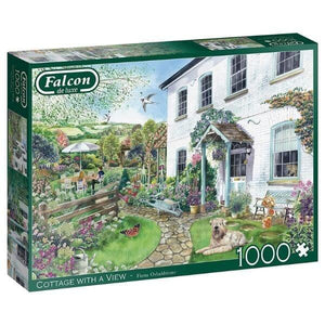 Puzzle Falcon 1000 pçs - Cottage with a View - Brincatoys
