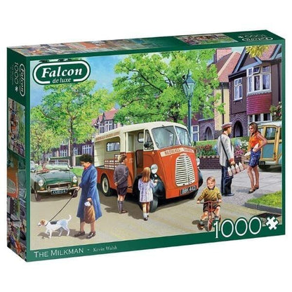 Introducing Falcon Puzzle 1000 pieces - The Milkman with SKU 81132423 recommended for ages 12+
