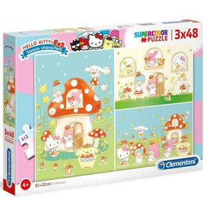 Puzzle Hello Kitty 3 x 48 pçs - Brincatoys