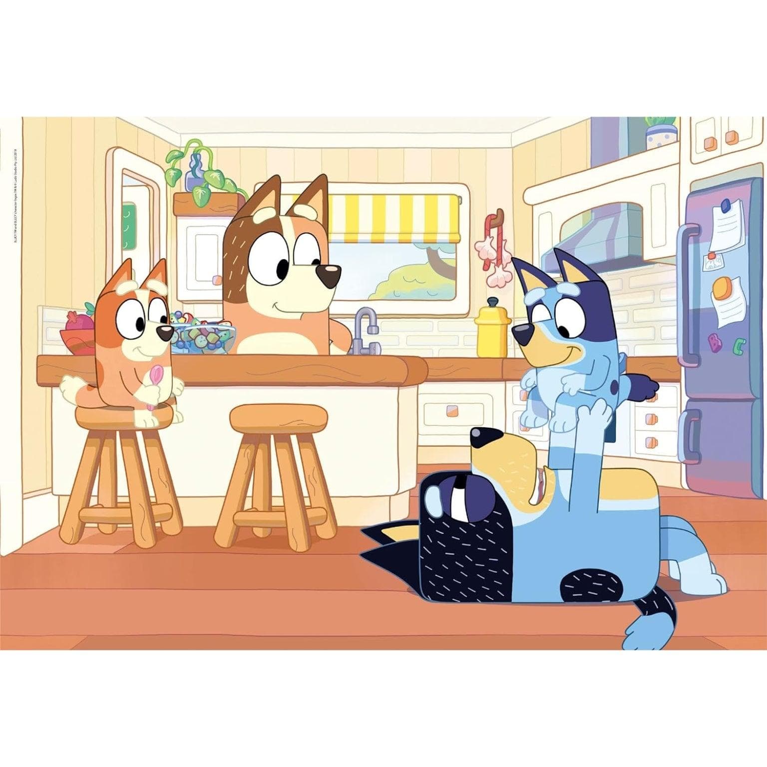 Apresentamos Puzzle Bluey e Família de 104 peças com o SKU 552716924 recomendado para + 6 anos