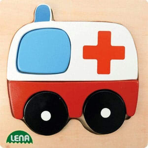Puzzle madeira ambulância - Brincatoys
