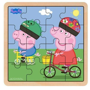 Puzzle Madeira Peppa Pig - Passeio de Bicicleta - Brincatoys