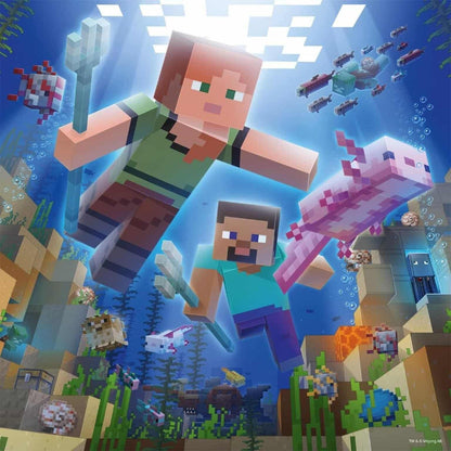Introducing Minecraft Puzzle 3 x 49 pcs with SKU 775621723 recommended for + 5 years