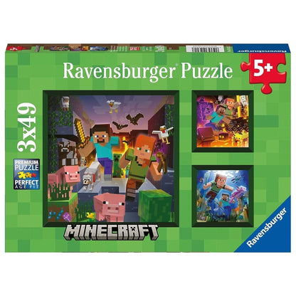 Introducing Minecraft Puzzle 3 x 49 pcs with SKU 775621723 recommended for + 5 years