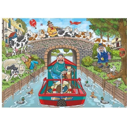 Introducing Wasgij? Puzzle 1000 pieces - Calm on the Canal! with SKU 81917323 recommended for ages 12+