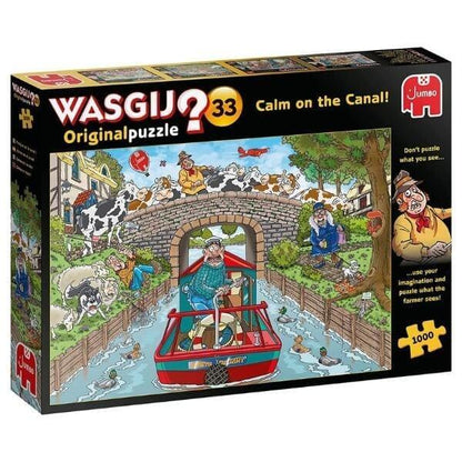 Introducing Wasgij? Puzzle 1000 pieces - Calm on the Canal! with SKU 81917323 recommended for ages 12+