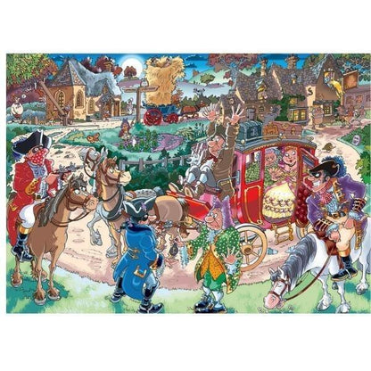 Introducing Wasgij? Puzzle 1000 pieces - Highway Hold-up! with SKU 81918023 recommended for ages 12+