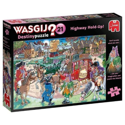 Introducing Wasgij? Puzzle 1000 pieces - Highway Hold-up! with SKU 81918023 recommended for ages 12+