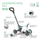 Quadriciclo de equilíbrio Globber Learning Bike 3 em 1 Menta - Brincatoys