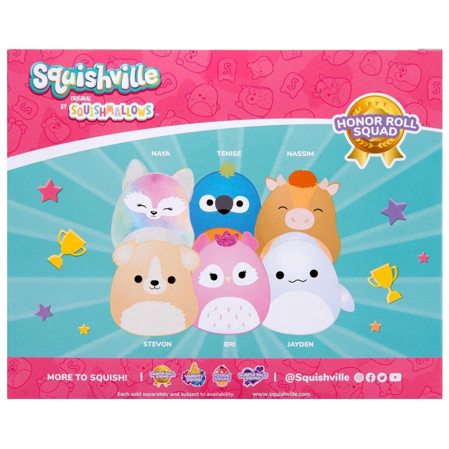 Apresentamos Squishville Mini Squishmallows Esquadrão do Quadro de Honra com o SKU 23047224 recomendado para + 3 anos