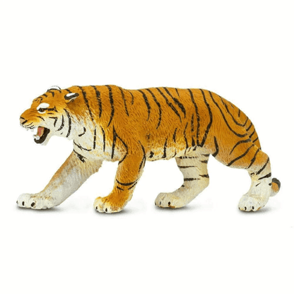 Figura de borracha Tigre de Bengala laranja com riscas pretas