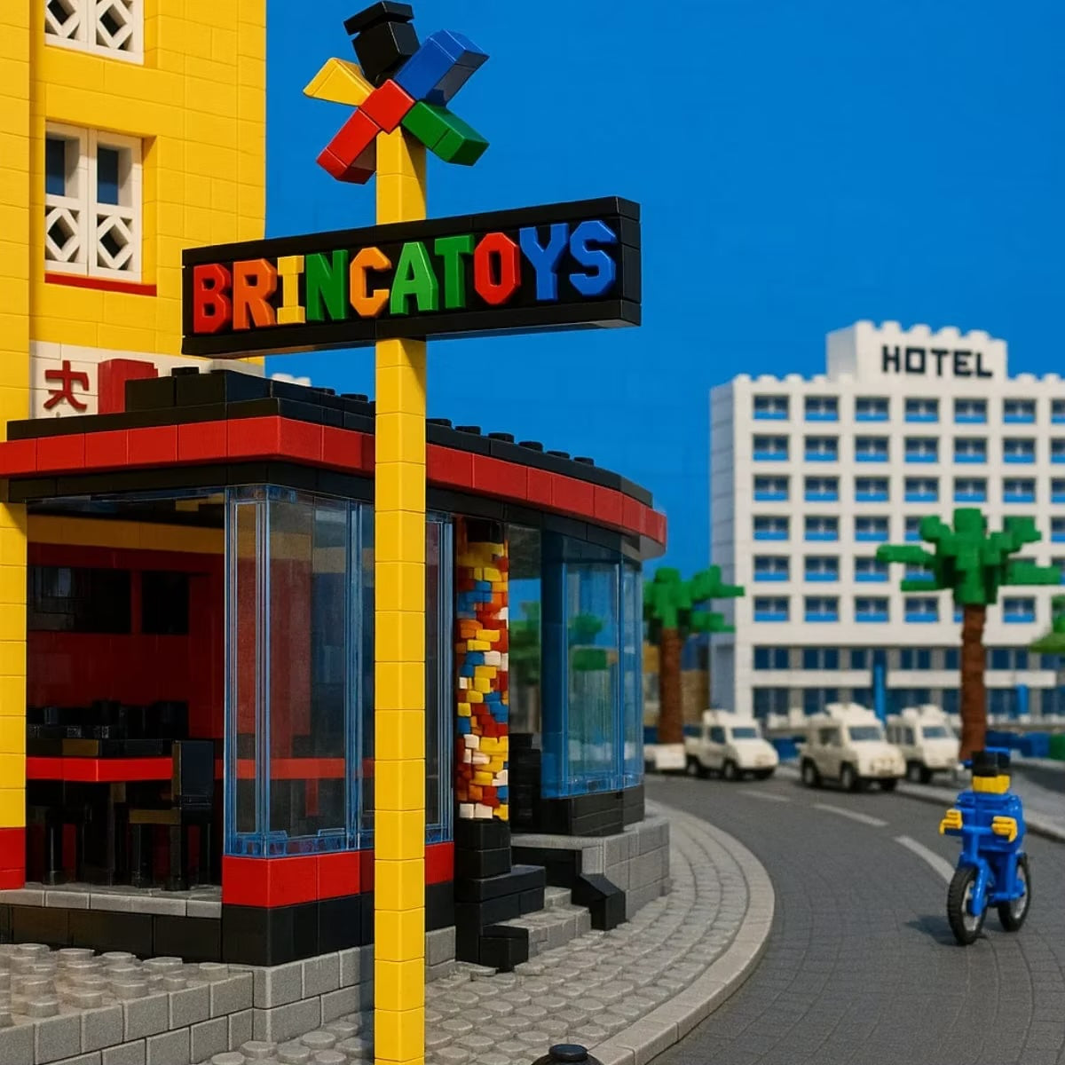 LEGO recreation of the Brincatoys shop in Vilamoura