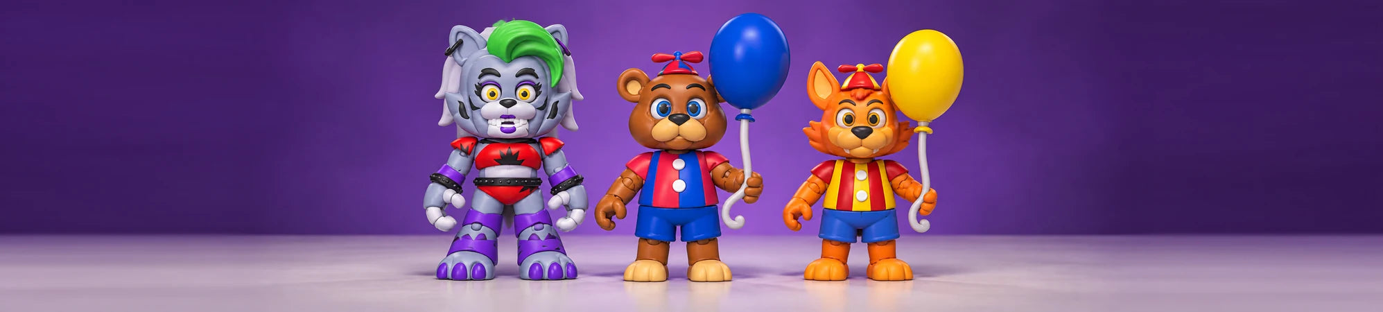 A selection of toys from the Five Nights at Freddy's collection