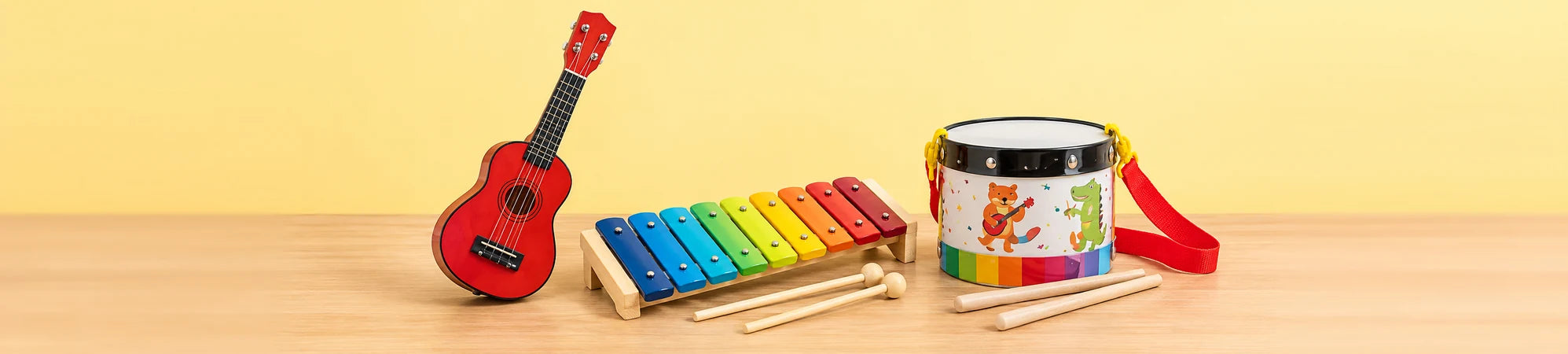 A selection of toys from the Musical Instruments collection