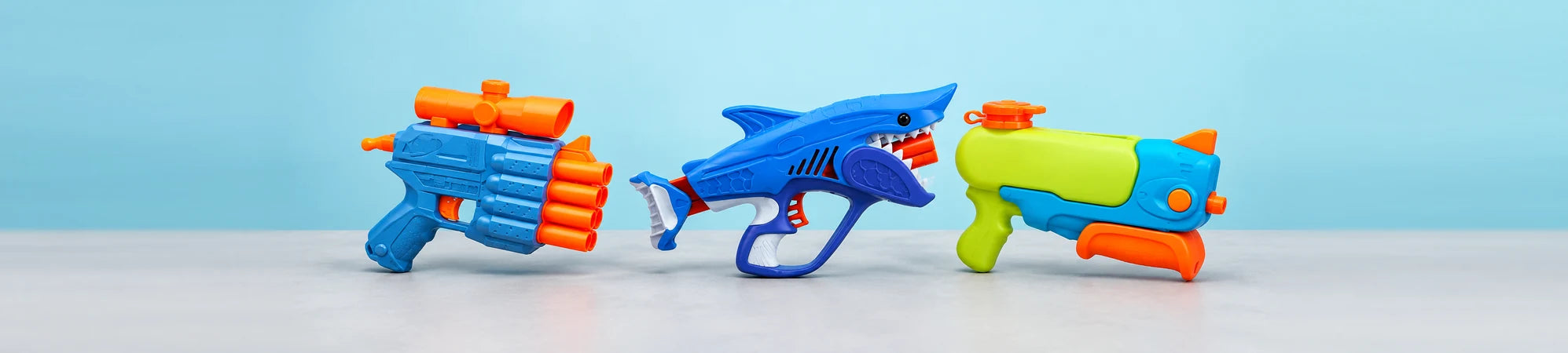 A selection of toys from the Nerf collection