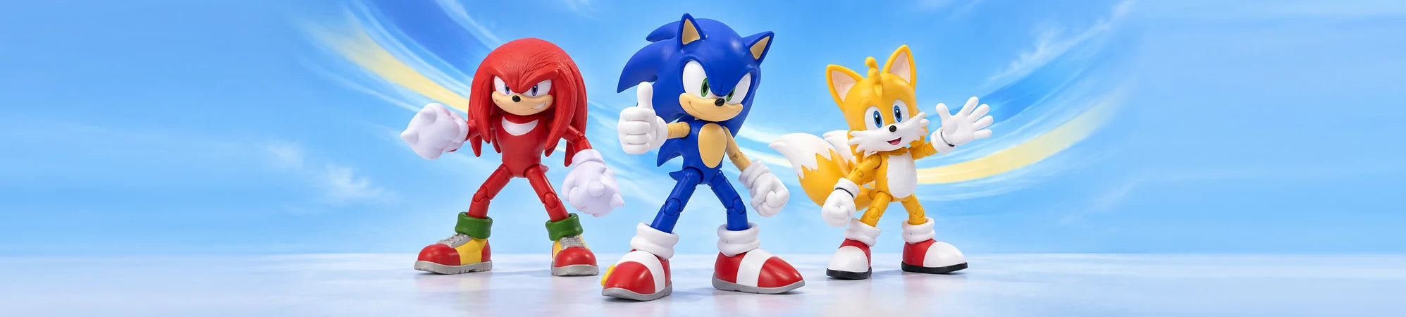 A selection of toys from the Sonic The Hedgehog collection
